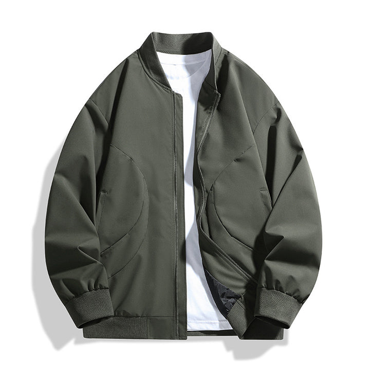Men's bomber jacket with minimalist quilted structure, windproof and ribbed cuffs Mune Fashion
