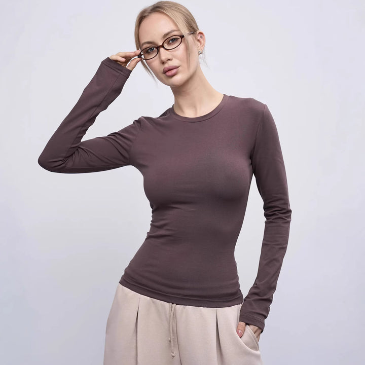 Women's Fitted Long Sleeve Shirt Mune Fashion
