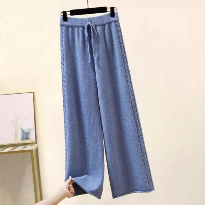Women's High-Quality Wide Knit Pants Mune Fashion