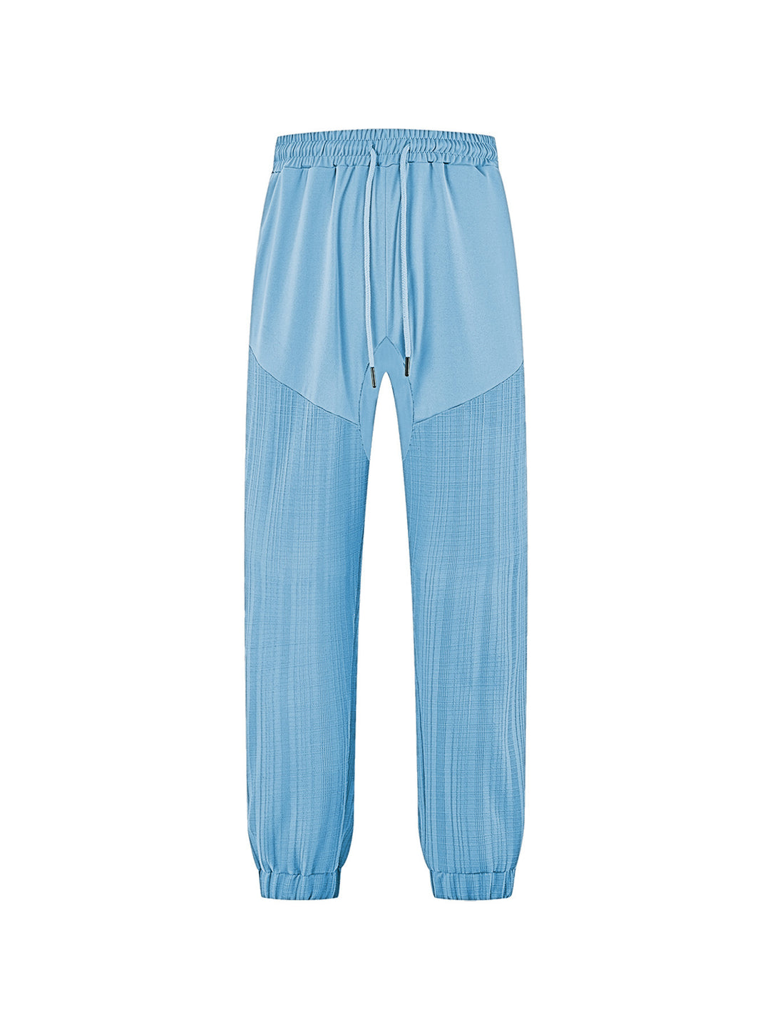 Men's slim-fit jogging pants with elastic drawstring waistband and textured knee panel Mune Fashion