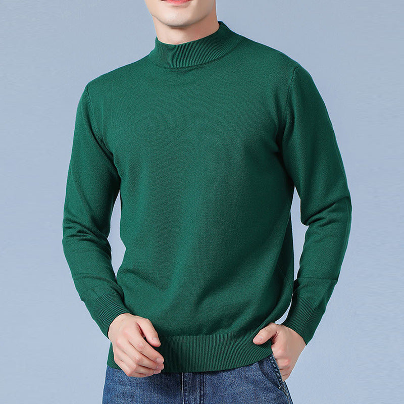 Men's Fine Mockneck Sweater made of high-quality fine knit with ribbed finishes Mune Fashion