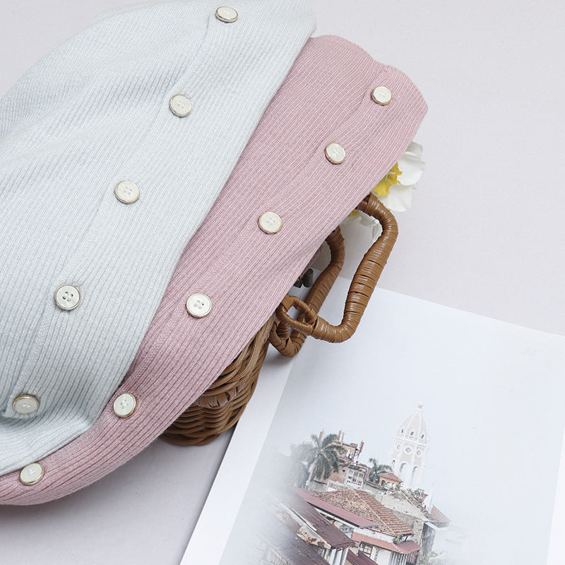 Women's light fine knit cardigan with open shirt collar and shimmering button placket Mune Fashion