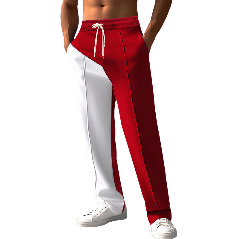 Men's casual jogging pants with asymmetric cut and elastic waistband Mune Fashion