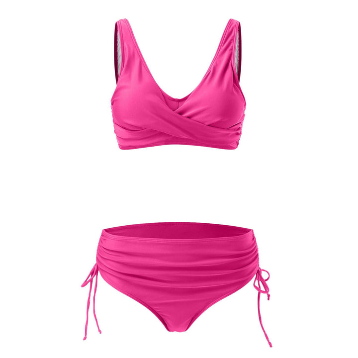 Women High Quality Wrap Bikini Set with Adjustable Bottom Mune Fashion