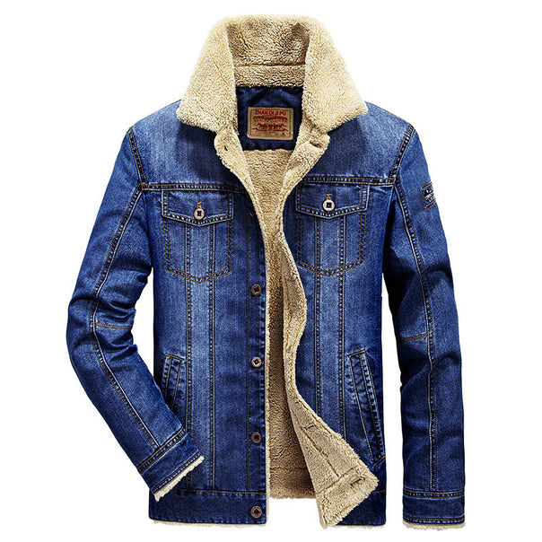 Men's denim jacket in trucker style with light mesh lining and structured seam design Mune Fashion