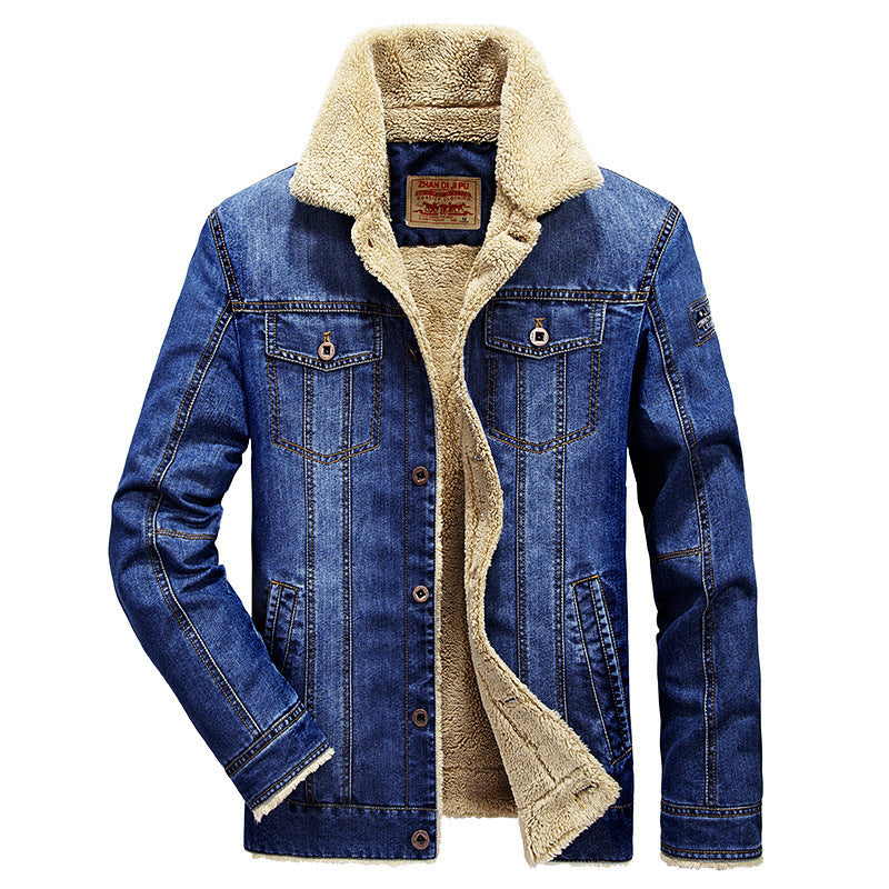 Men's denim jacket in trucker style with light mesh lining and structured seam design Mune Fashion