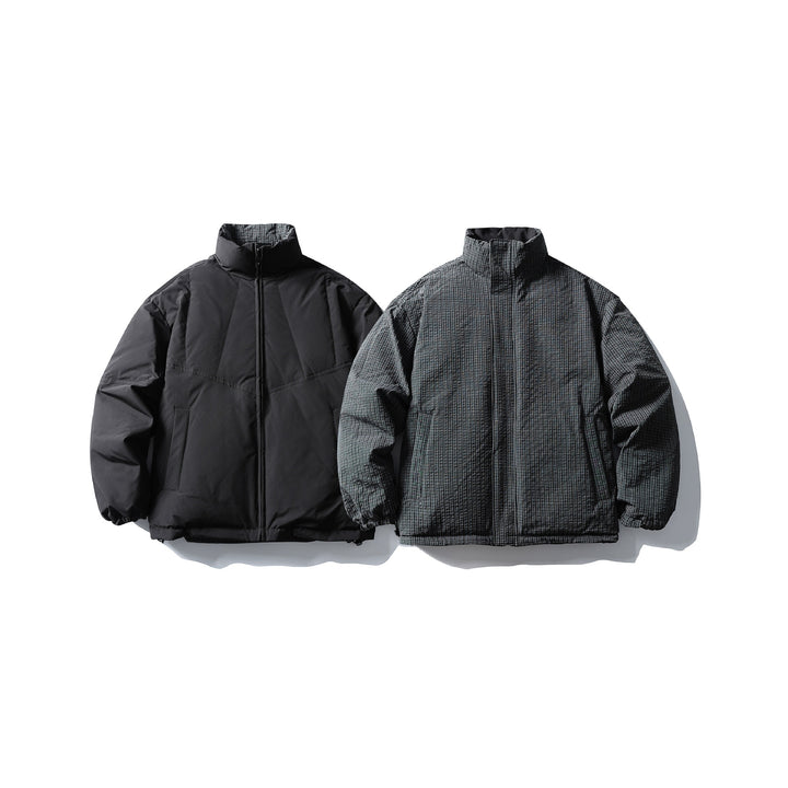 Men's Quilted Thermal Insulation Jacket with High Stand Collar Mune Fashion