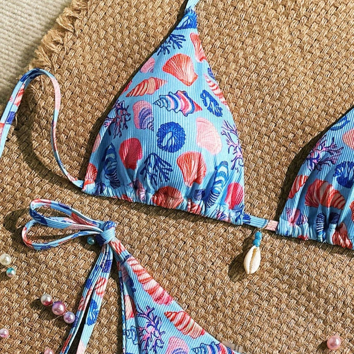 Women Triangle Bikini with maritime shell pattern Mune Fashion 1782221304