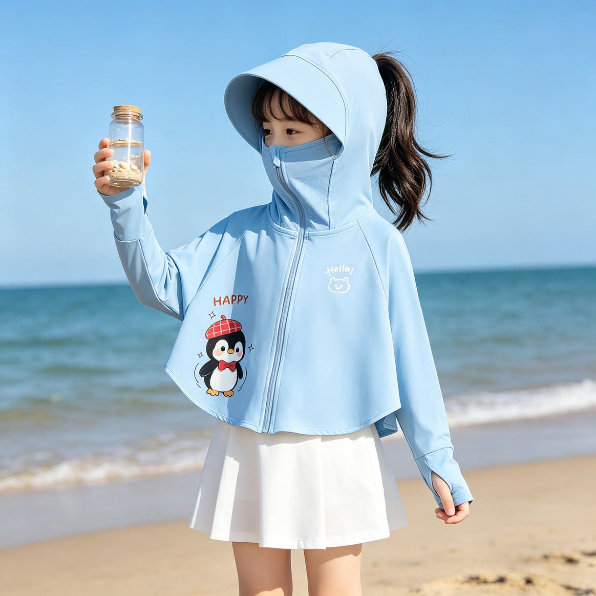 Girl Light Hoodie with UV Protection Mune Fashion