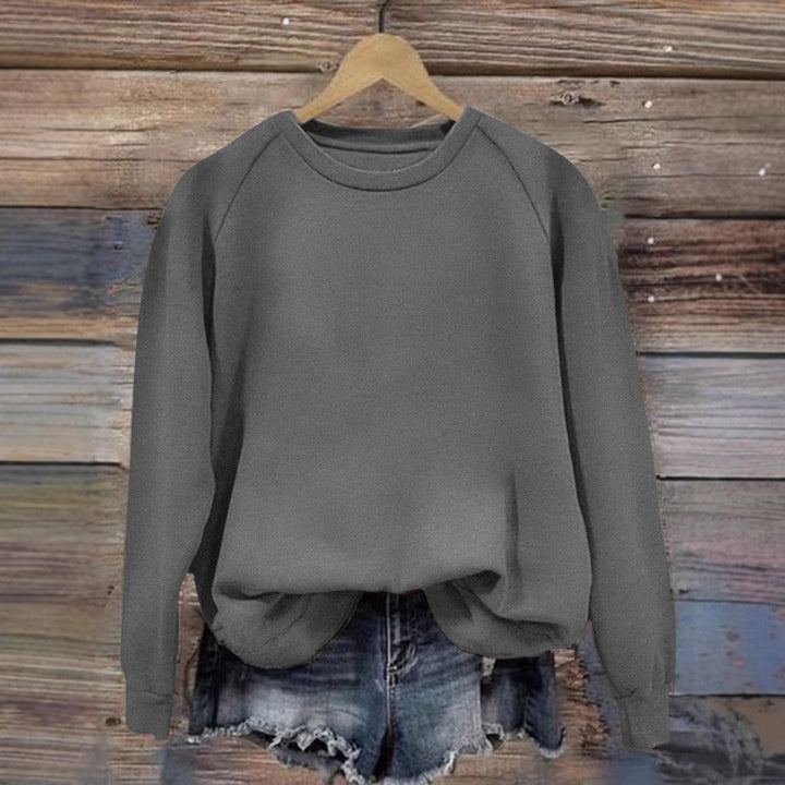 Women's Oversize Sweatshirt with Raglan Sleeves and Elastic Hem Mune Fashion