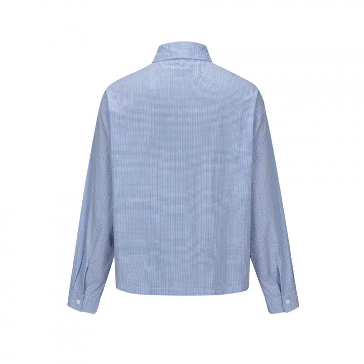 Unisex Boxy Cut Overshirt in fine Vichy check with shirt collar Mune Fashion