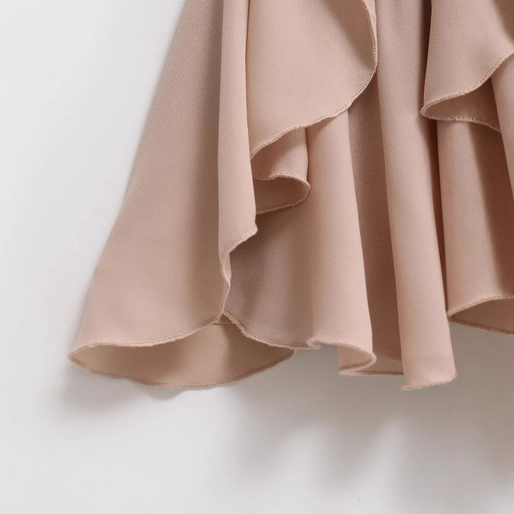 Women's midi skirt with tiered ruffles and elastic waistband Mune Fashion