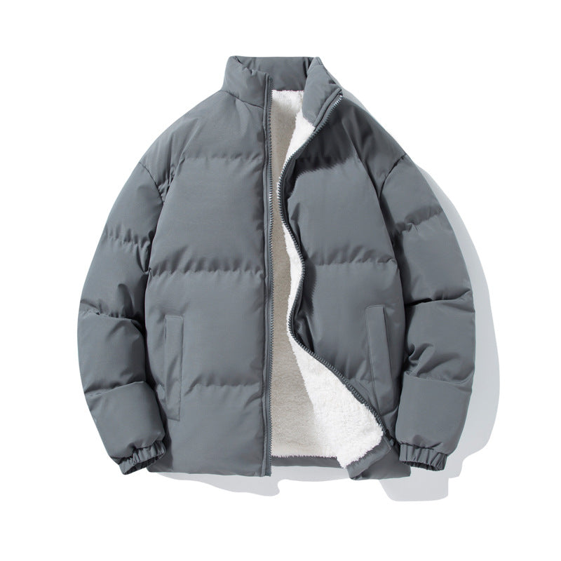 Men's thermal quilted jacket with Sherpa fleece lining, stand-up collar and concealed zipper Mune Fashion