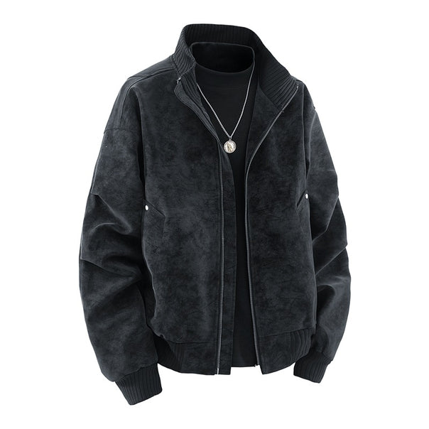 Men's Fashion Bomber Jacket made of Faux Leather Mune Fashion