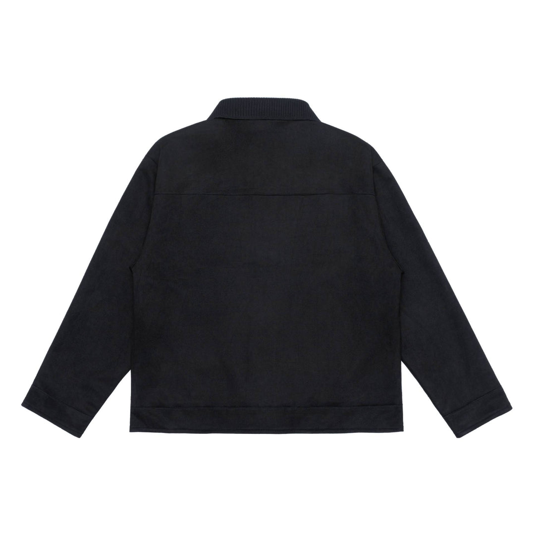 Men's overshirt jacket made of textured velour with ribbed collar Mune Fashion