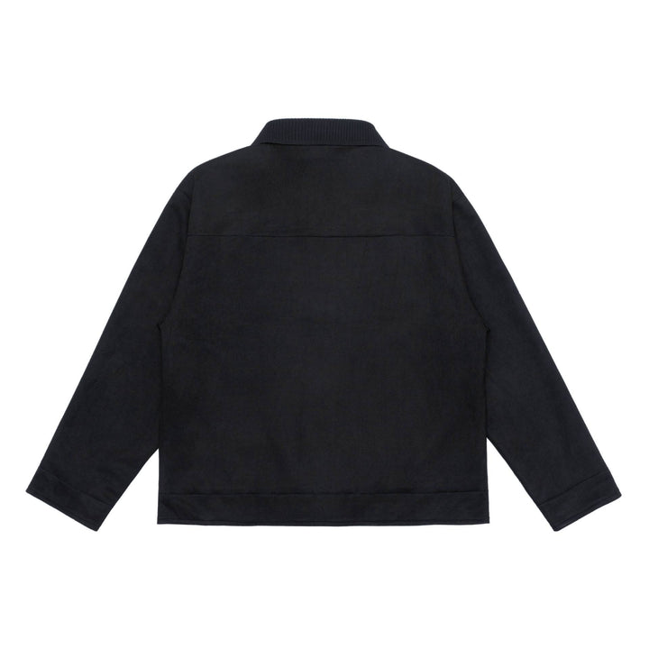 Men's overshirt jacket made of textured velour with ribbed collar Mune Fashion