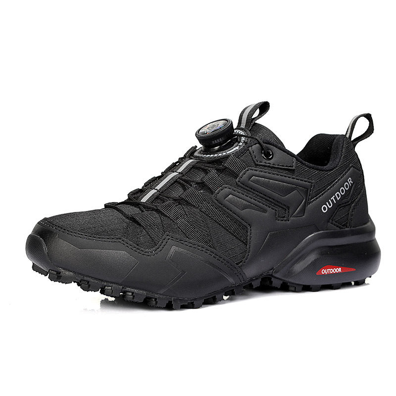 Men's breathable trail and hiking shoe with rotary closure, shock-absorbing midsole, and slip-resistant profile sole Mune Fashion