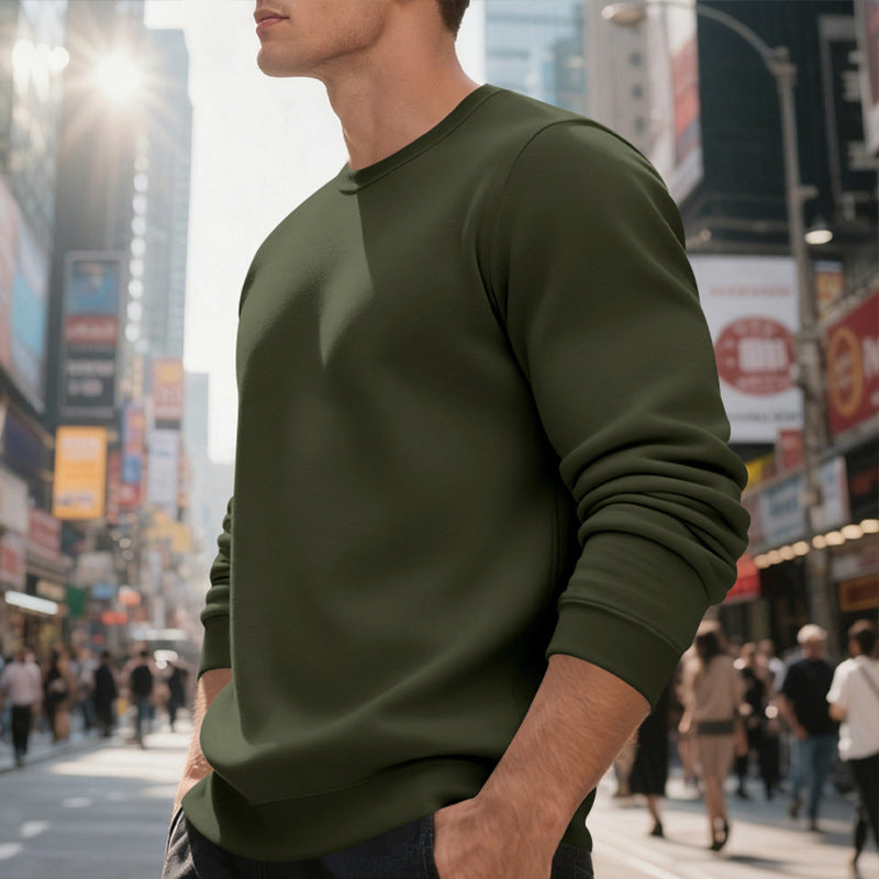 Men's soft crewneck sweatshirt made of cotton blend with ribbed cuffs and relaxed fit Mune Fashion