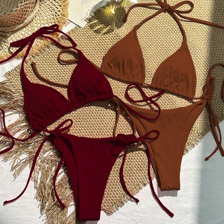 Women's Triangle Bikini Set with adjustable ties and elegant cut Mune Fashion