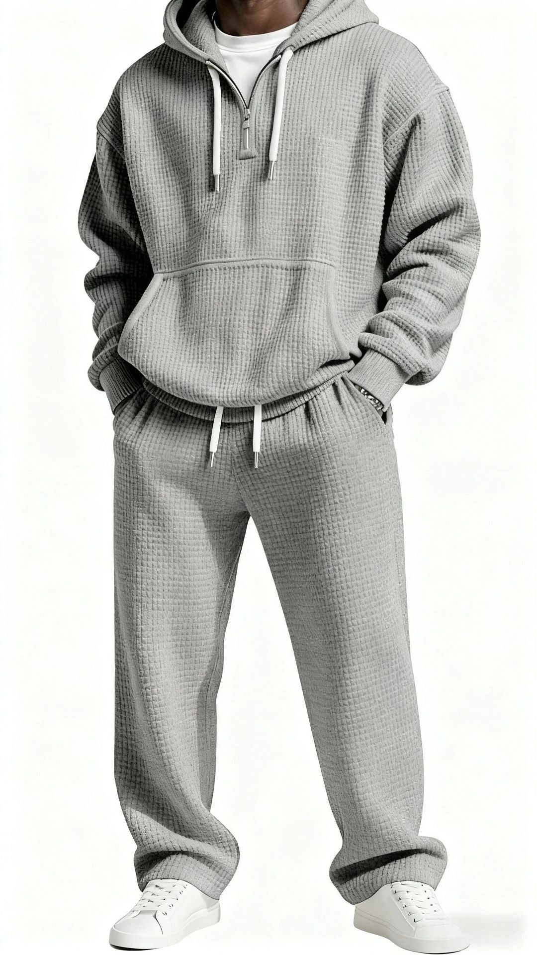 Men's trendy hoodie with practical zipper and comfortable jogging pants Mune Fashion