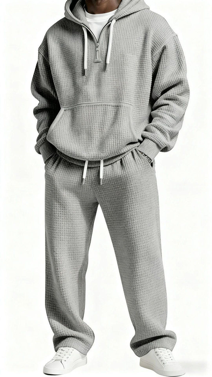 Men's trendy hoodie with practical zipper and comfortable jogging pants Mune Fashion
