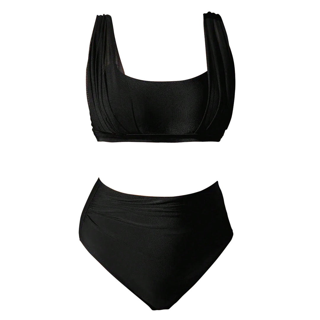 Women's High-Waisted Bikini with Fashionable Bustier Top Mune Fashion