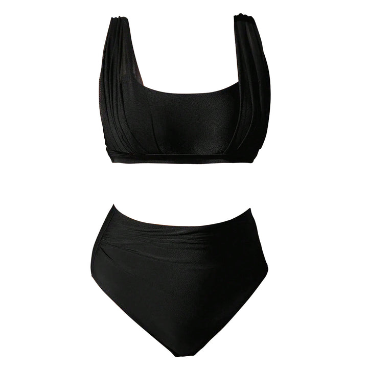 Women's High-Waisted Bikini with Fashionable Bustier Top Mune Fashion
