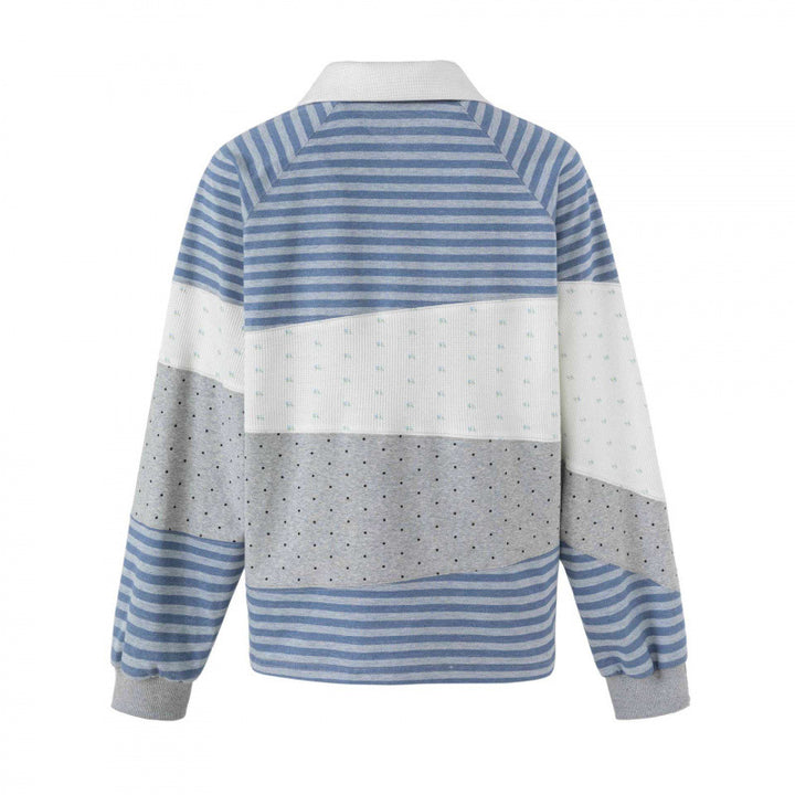 Unisex Casual Rugby Polo in Colorblock Knit with Structure and Oversize Cut Mune Fashion