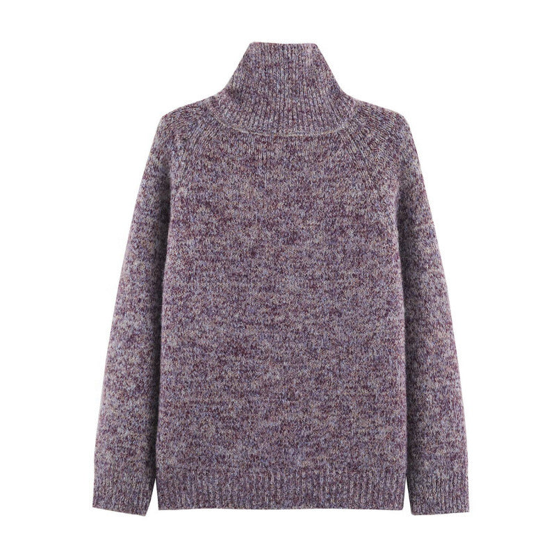 Women's chunky knit cardigan in oversized look with high ribbed collar and button placket Mune Fashion