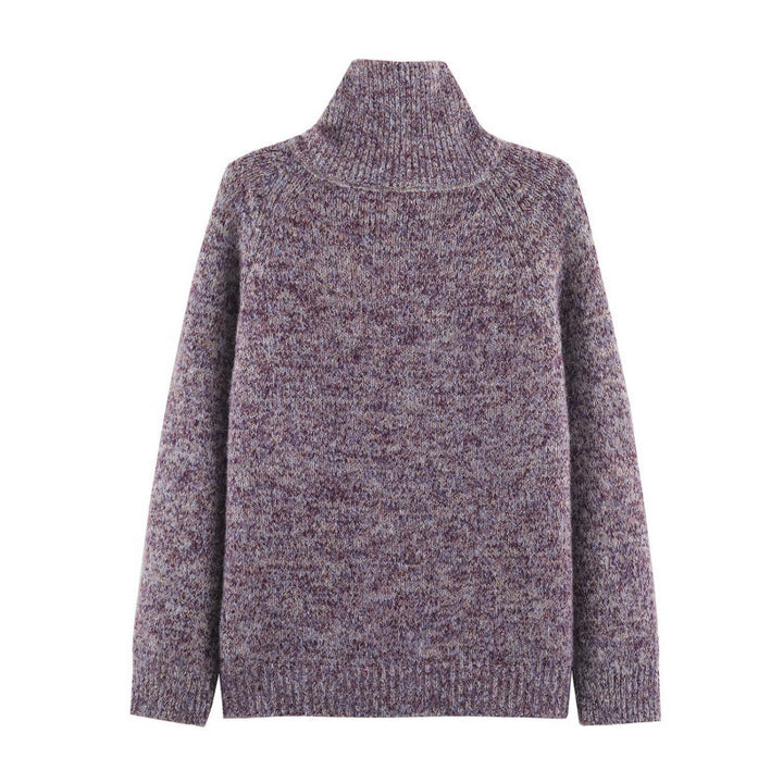Women's chunky knit cardigan in oversized look with high ribbed collar and button placket Mune Fashion