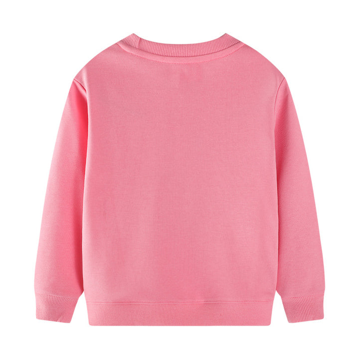 Girl's sweatshirt with colorful dinosaur and flower appliqués Mune Fashion