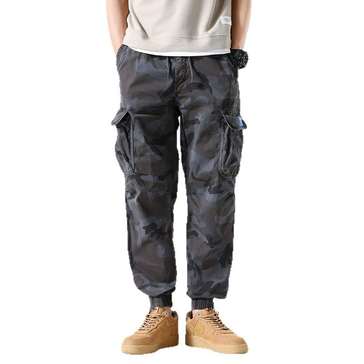 Herren Cargohhose im Joggerstil mit Camouflage-Muster, elastischem Bund und Mehrfach-Utility-Taschen Mune Fashion