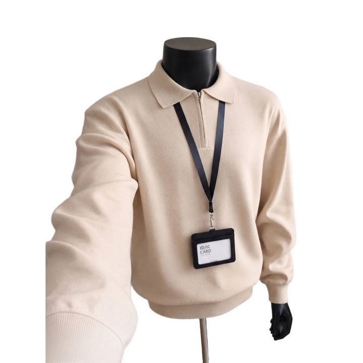 Men's Fashionable Sweater with Stand-up Collar Mune Fashion
