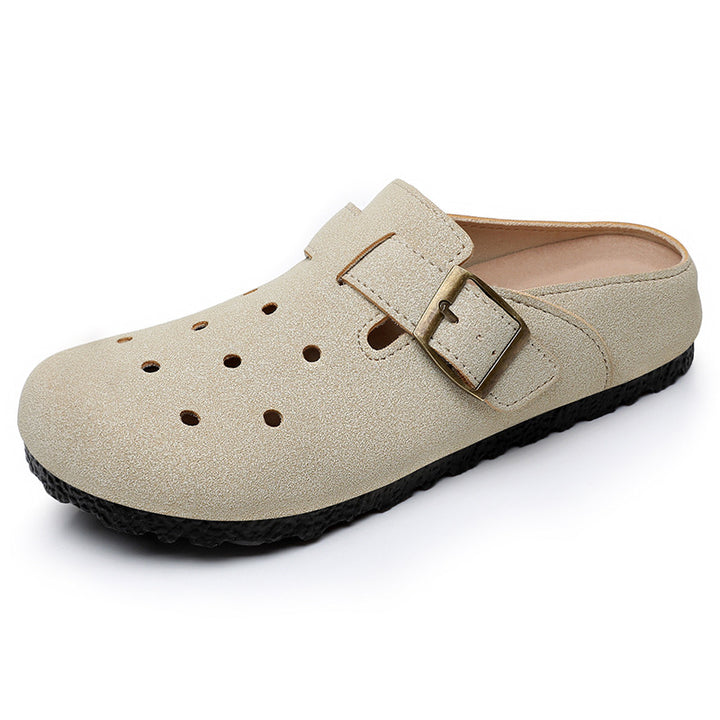 Women’s casual clog slipper with adjustable buckle and ergonomic comfort footbed Mune Fashion