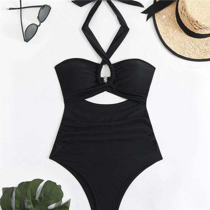Women's one-piece swimsuit with playful wrap design Mune Fashion