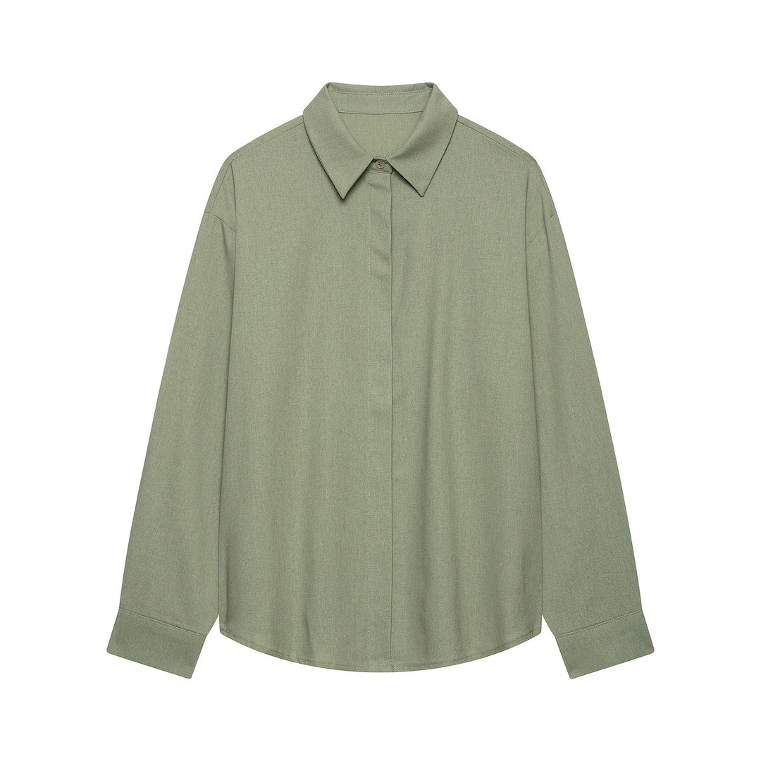 Women's Two-Piece Shirt and Midi Skirt Set in Relaxed Fit Mune Fashion