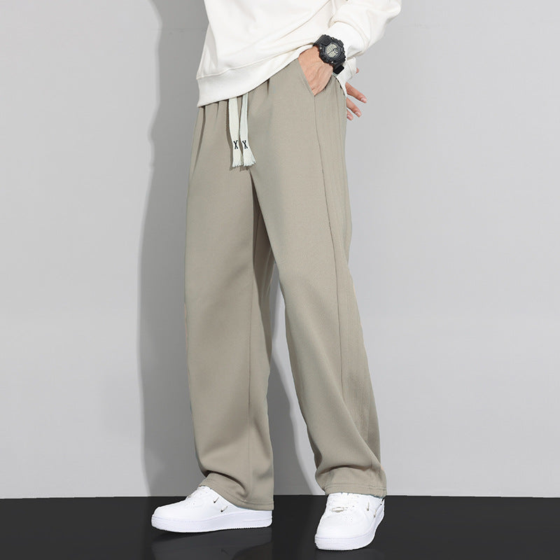 Men's loose-fitting lounge joggers with cotton fleece lining and adjustable drawstring Mune Fashion