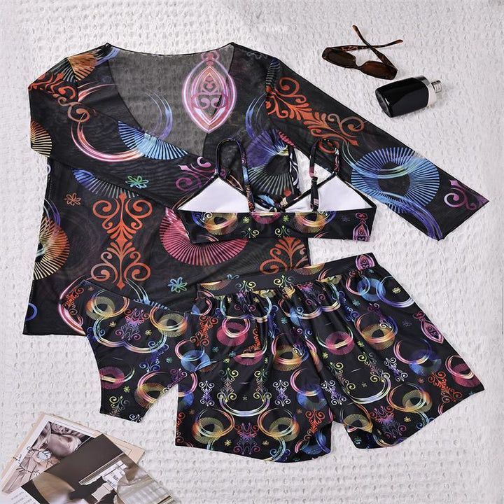 Women's Bikini Set with Fashionable Kimono Mune Fashion