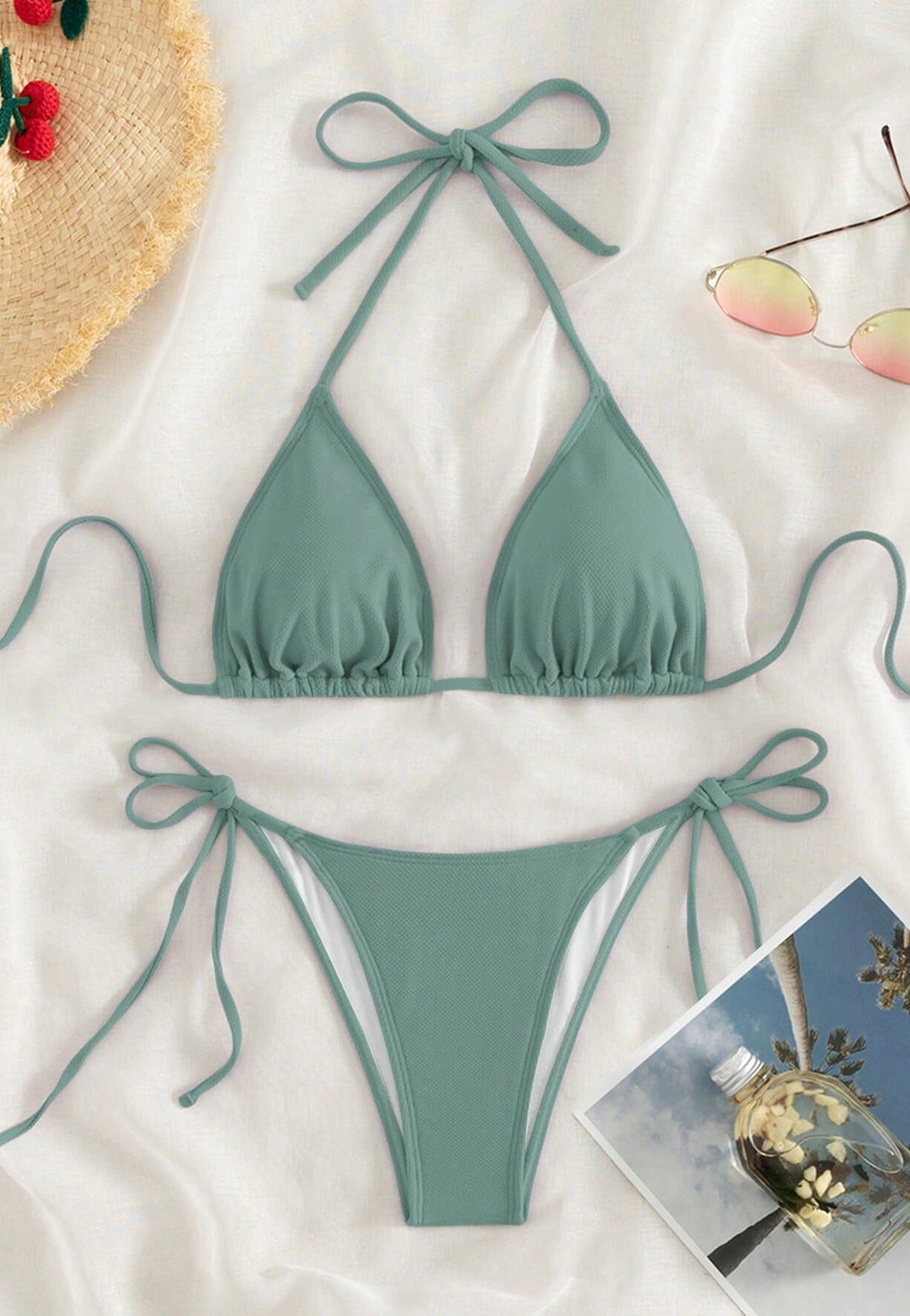 Women Triangle Bikini with adjustable ties Mune Fashion
