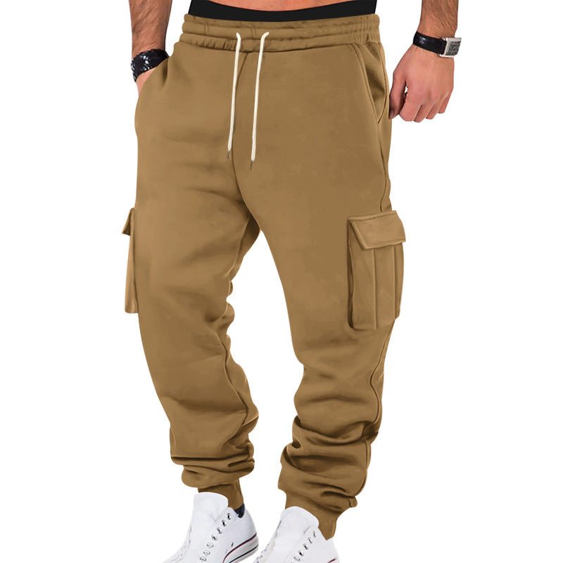 Men's Cargo Jogging Pants with Drawstring, Side Pockets, and Elastic Cuffs Mune Fashion