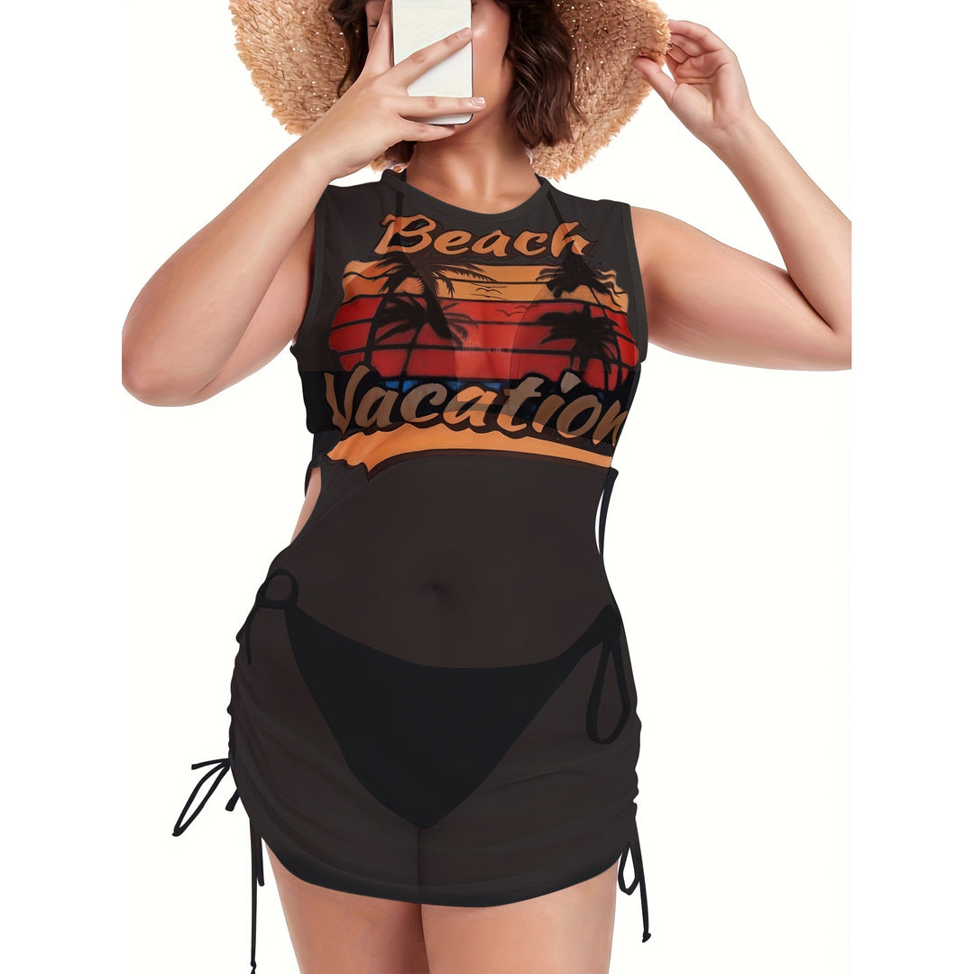 Women's beachwear with side gathering and stylish print Mune Fashion