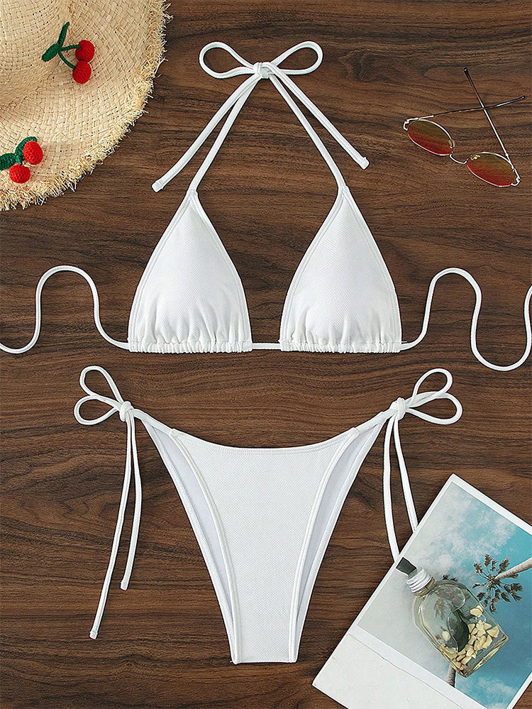 Women Triangle Bikini with adjustable ties Mune Fashion
