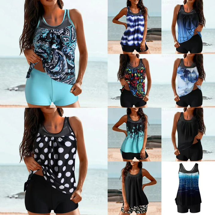 Ladies sporty beach outfit with stylish gathering Mune Fashion