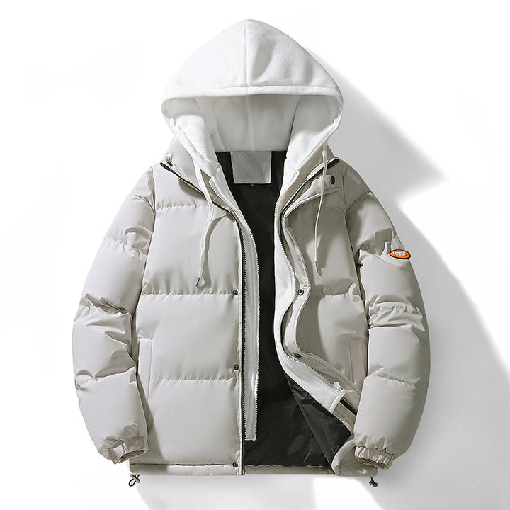 Men's Dual-Layer Puffer Jacket with Integrated Hooded Sweat Layer and Thermo Lining Mune Fashion