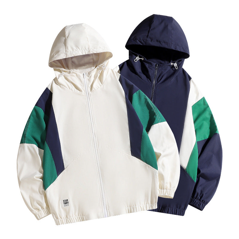 Men's sporty windbreaker with color block design Mune Fashion