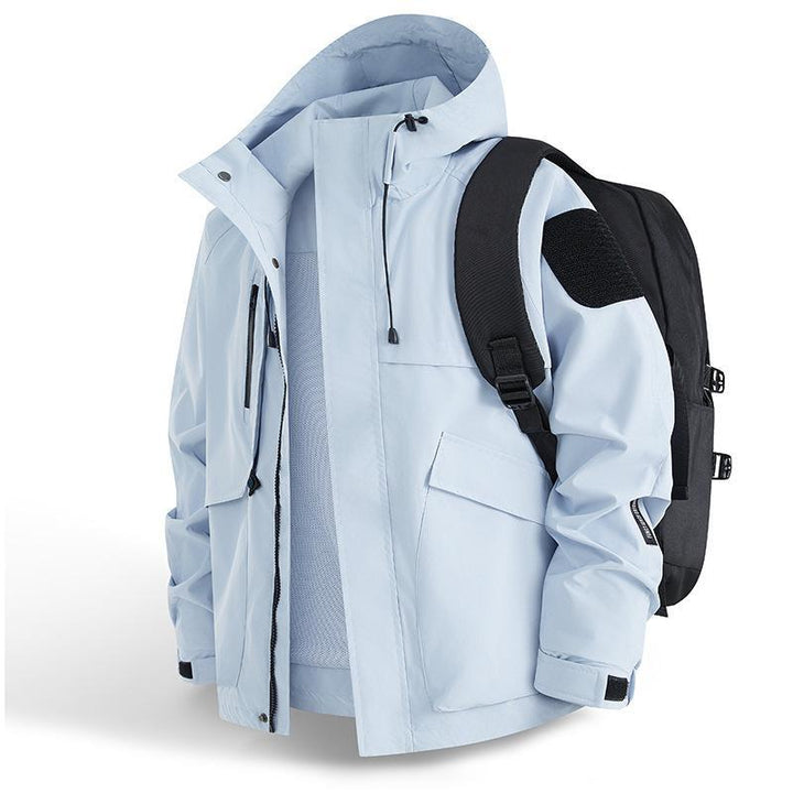 Men's Urban Weather-Resistant Hooded Parka with Multifunctional Pockets and Mesh Lining Mune Fashion