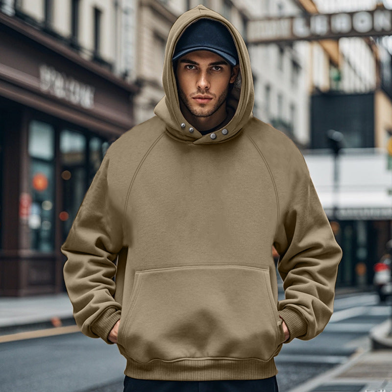 Men's oversized hoodie with kangaroo pocket, raglan sleeves, and ribbed cuffs Mune Fashion