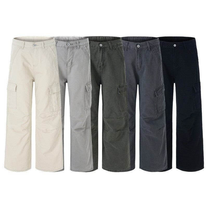 Women's Wide-Cut Cargo Pants with High Waist and Patches Mune Fashion