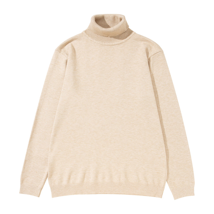 Unisex turtleneck sweater made of fine fine knit with ribbed collar and dropped shoulder Mune Fashion
