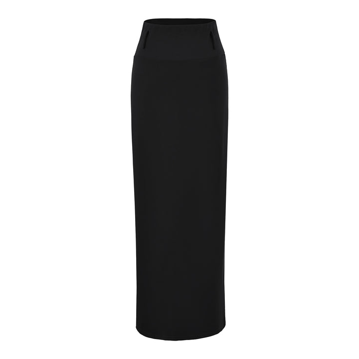 Women's Maxi Pencil Skirt made of stretch jersey with high fold-over waistband Mune Fashion
